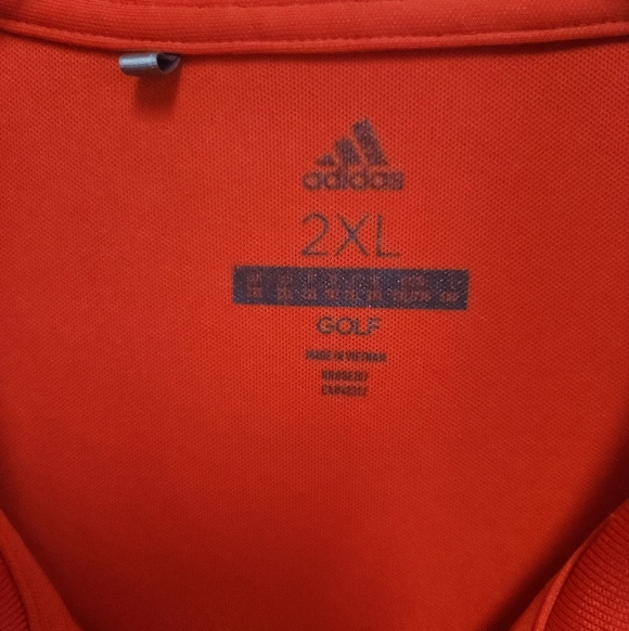 Adidas Men's Polo Shirt in Vibrant Orange - Picture 4 of 4